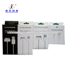 Fios de USB por atacado chineses da fábrica que empacotam as caixas de papel que embalam, ISO9001: 2008